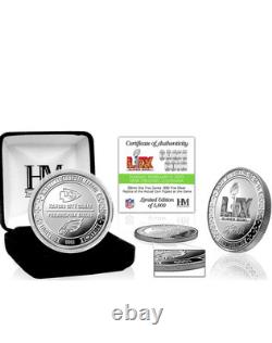 Official NFL Super Bowl LIX Game Flip Coin Withcertificate Eagles Vs Chiefs. 999AU