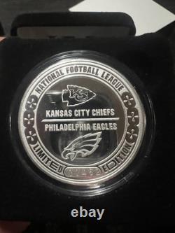 Official NFL Super Bowl LIX Game Flip Coin Withcertificate Eagles Vs Chiefs. 999AU