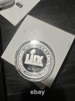 Official NFL Super Bowl LIX Game Flip Coin Withcertificate Eagles Vs Chiefs. 999AU