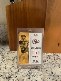 PATRICK MAHOMES 2017 Panini Contenders Rookie of the Year RC No. RY-3 Chiefs