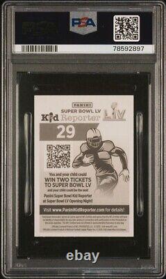 PATRICK MAHOMES 2020 Panini Stickers #29 Super Bowl LIV MVP PSA 10 Chiefs