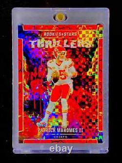 PATRICK MAHOMES CHECKERBOARD RED REFRACTOR HOLO PRIZM SP Super Bowl CHIEFS