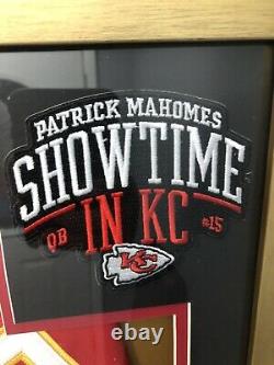PATRICK MAHOMES Jersey Framed Kansas City Chiefs MVP Superbowl LV Pin