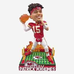 PATRICK MAHOMES KANSAS CITY CHIEFS ON FIRE BOBBLEHEAD FoCo EXCLUSIVE SB MVP NEW