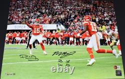 PATRICK MAHOMES & MECOLE HARDMAN SIGNED CHIEFS SUPER BOWL LVIII 16x20 PHOTO BAS