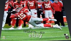 PATRICK MAHOMES SIGNED KANSAS CITY CHIEFS SUPER BOWL LV SUPERMAN 16x20 PHOTO
