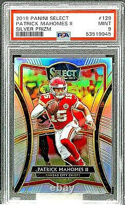 PATRICK MAHOMES Select Premier Level Silver Prizm GRADED PSA 9 MINT KC CHIEFS