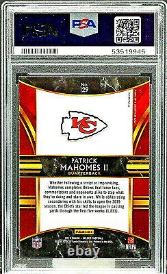 PATRICK MAHOMES Select Premier Level Silver Prizm GRADED PSA 9 MINT KC CHIEFS