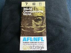 Packers vs KC Chiefs Super Bowl I1 Ticket Stub EXTREMELY NICE CONDITION Lombardi