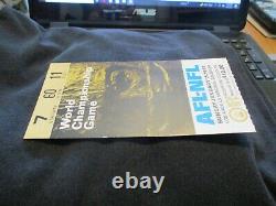 Packers vs KC Chiefs Super Bowl I1 Ticket Stub EXTREMELY NICE CONDITION Lombardi