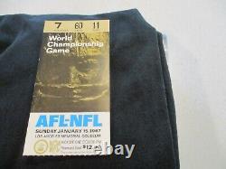 Packers vs KC Chiefs Super Bowl I1 Ticket Stub EXTREMELY NICE CONDITION Lombardi