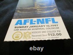 Packers vs KC Chiefs Super Bowl I1 Ticket Stub EXTREMELY NICE CONDITION Lombardi