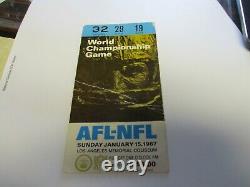 Packers vs KC Chiefs Super Bowl I 1 Ticket Stub Lombardi RARE BLUE VARIATION