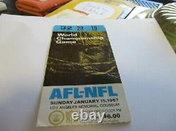 Packers vs KC Chiefs Super Bowl I 1 Ticket Stub Lombardi RARE BLUE VARIATION