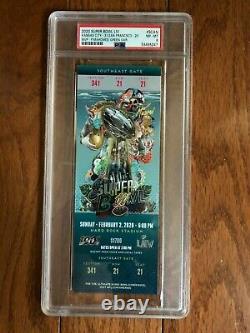 Pair 2020 Super Bowl 54 LIV Tickets PSA 8 NM-MT Chiefs Mahomes POP 21,1 HIGHER