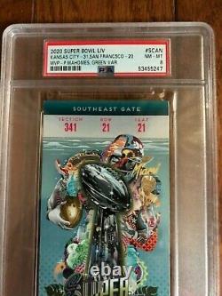 Pair 2020 Super Bowl 54 LIV Tickets PSA 8 NM-MT Chiefs Mahomes POP 21,1 HIGHER