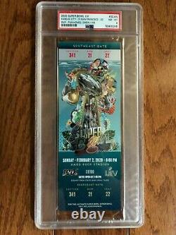 Pair 2020 Super Bowl 54 LIV Tickets PSA 8 NM-MT Chiefs Mahomes POP 21,1 HIGHER