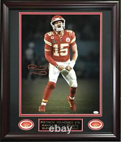 Pat Mahomes Chiefs signed 16x20 Super Bowl LIV photo framed autograph JSA COA