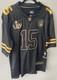 Patrick Mahomes #15 Black Super Bowl Liv Golden Edition Jersey