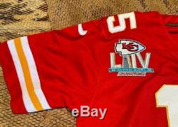 Patrick Mahomes #15 KC Chiefs Red Super Bowl 54 Jersey Large