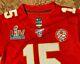 Patrick Mahomes #15 Kc Chiefs Red Super Bowl 54 Jersey Medium