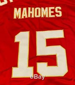 Patrick Mahomes #15 KC Chiefs Red Super Bowl 54 Jersey Medium