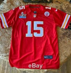 Patrick Mahomes #15 KC Chiefs Red Super Bowl 54 Jersey XL