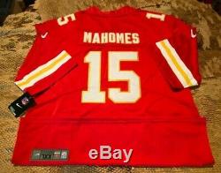 Patrick Mahomes #15 KC Chiefs Red Super Bowl 54 Jersey XXL