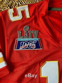 Patrick Mahomes #15 KC Chiefs Red Super Bowl 54 Long Sleeve Tall XXLT