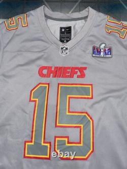 Patrick Mahomes #15 Kansas City Chiefs Nike Super Bowl LVIII Jersey Sz Large