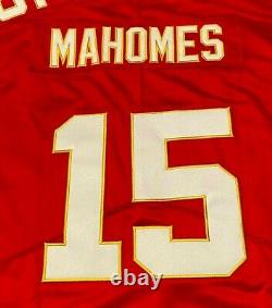 Patrick Mahomes #15 Kansas City Chiefs Red Super Bowl 54 Jersey 3XL