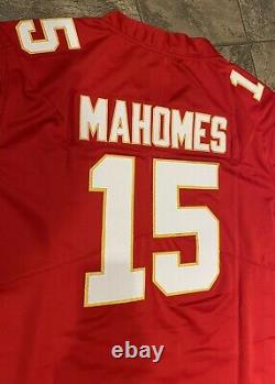 Patrick Mahomes #15 Kansas City Chiefs Super Bowl LIV Large Jersey 100 NFL Anny