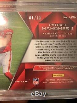 Patrick Mahomes 2017 Spectra (1/10)3Color RPA Super Bowl MVP Chiefs eBay 1/1 BGS
