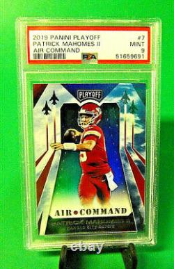 Patrick Mahomes 2019 Playoff Air Command Psa 9 Mint Low Pop Kansas City Chiefs