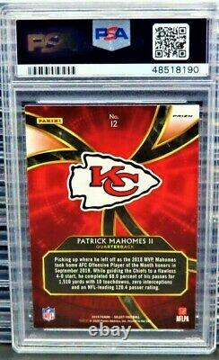 Patrick Mahomes 2019 Select Phenomenon Silver Prizm Psa 10 Low Pop 84 Invest Now