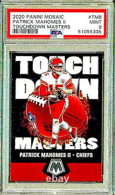 Patrick Mahomes 2020 Mosaic Touchdown Masters PSA 9 MINT LOW POP 14 LOW PRICE