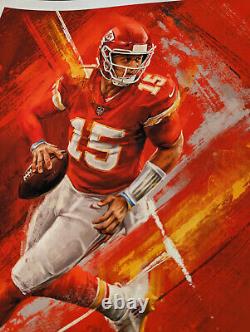 Patrick Mahomes 2021 Chiefs Robert Bruno Super Bowl Art Print Signed #3/50