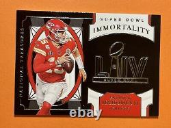 Patrick Mahomes 2021 Panini National Treasures Super Bowl Immortality Chiefs