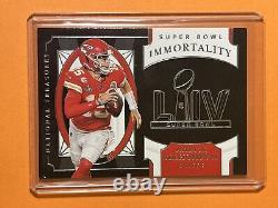 Patrick Mahomes 2021 Panini National Treasures Super Bowl Immortality Chiefs