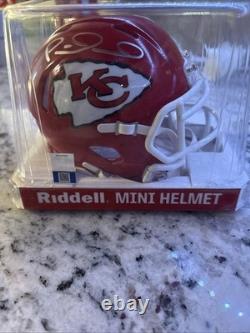Patrick Mahomes Autographed Mini Helmet COA Chiefs, Super Bowl Winning QB