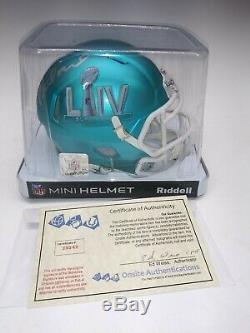 Patrick Mahomes Autographed Mini Super Bowl Helmet COA Kansas City Chiefs