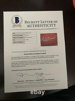 Patrick Mahomes Autographed Super Bowl 54 LIV Chiefs Football Beckett Letter COA