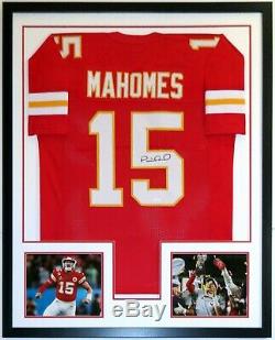 Patrick Mahomes Autographed Super Bowl Chiefs Jersey Jsa Coa Framed 8x10 Photo