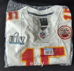 Patrick Mahomes Chiefs New White'SB LIV PATCH' Nike Game Jersey Men's Sz Medium