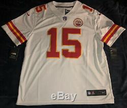 Patrick Mahomes Chiefs Red Super Bowl White Away Vapor Limited AUTHENTIC Jerseys