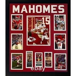 Patrick Mahomes KC Chiefs Framed Photo Collage Super Bowl Replica Tickets SB MVP