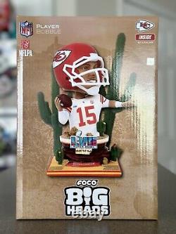 Patrick Mahomes KC Chiefs Super Bowl 57 MVP Bust Bighead Bobblehead FOCO NEW #48