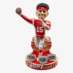 Patrick Mahomes Kansas City Chiefs 3x Super Bowl LVIII Champions Bobblehead NFL