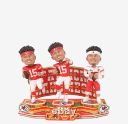 Patrick Mahomes Kansas City Chiefs 3x Super Bowl MVP Bobblehead FOCO NEW BOX NIB