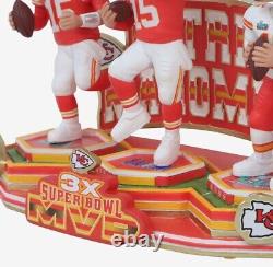 Patrick Mahomes Kansas City Chiefs 3x Super Bowl MVP Bobblehead FOCO NEW BOX NIB